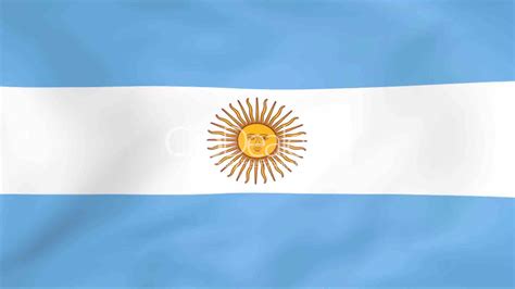 The flag of argentina is a triband, composed of three equally wide horizontal bands coloured light blue and white. Flag Of Argentina: Royalty-free video and stock footage