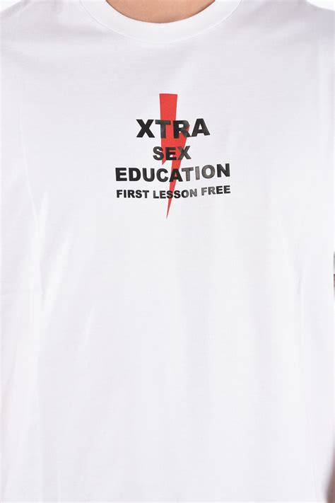 Neil Barrett Loose Fit Xtra Sex Education T Shirt Men Glamood Outlet