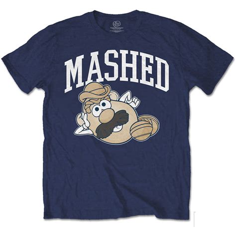 Mr Potato Head Mashed Logo Navy Official Unisex T Shirt Buy Mr Potato