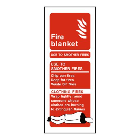 Fire Blanket Label Safety Uk