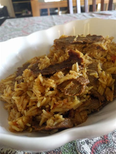 Kabsa Rice With Beef Recipe Rukus Tales And Treats