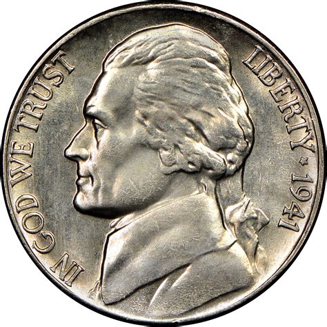 1941 S 5c Ms Jefferson Five Cents Ngc