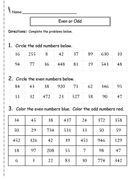 Odd And Even Number Worksheets Activity Shelter