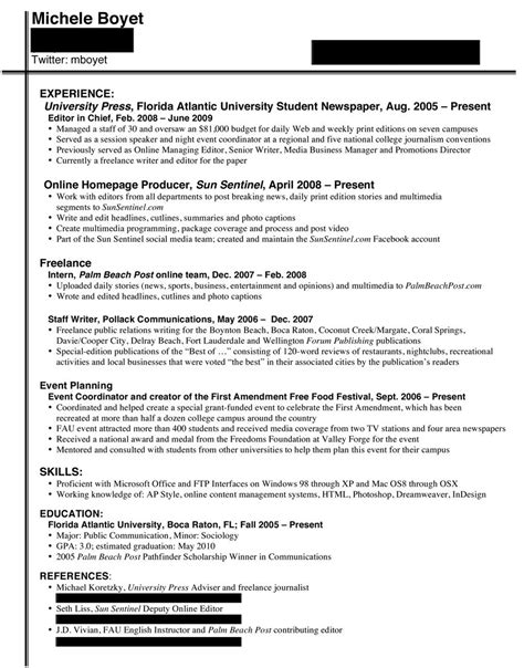 Professional designs to help you get the attention you need. 7 MISTAKES THAT DOOM A COLLEGE JOURNALIST'S RESUME ...