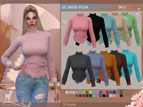 Dansimsfantasy Sims 4 Mods Clothes Sims 4 Clothing Sweaters