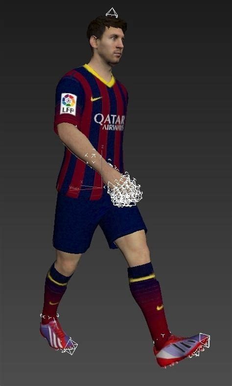 3d Model Lionel Messi Vr Ar Low Poly Rigged Animated Max Obj Fbx