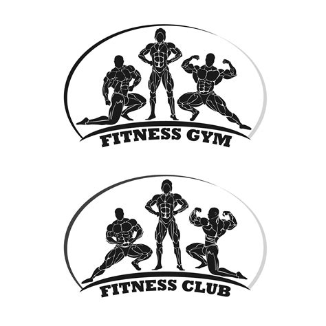 Fitness Club Emblem Bodybuilding Illustrations Creative Market