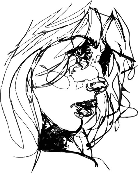 Download Transparent Line Drawing Png Sketch Aesthetic Drawing Girl