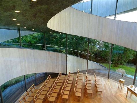 Amazing Ribbon Chapel Spiraling Stairway By Hiroshi Nakamura And Nap