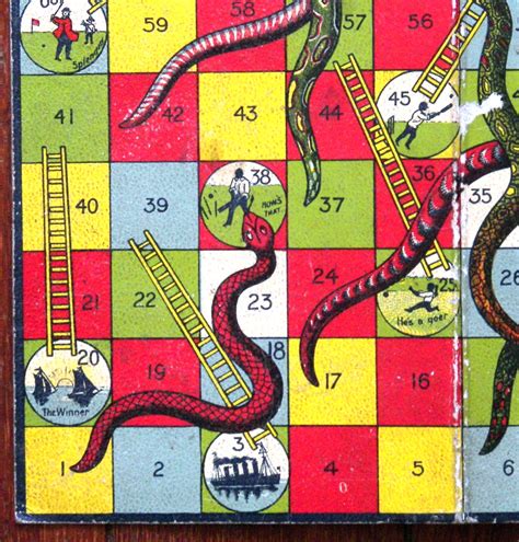 1910s Snakes And Ladders By Chad Valley England Tomsk3000