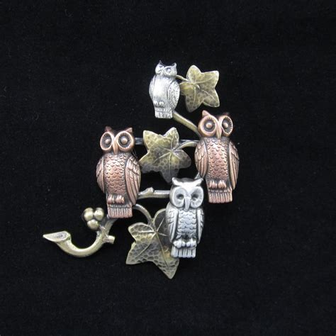Owl Brooch Owl Pin Owl Jewelry