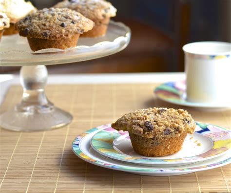 Coffee Cake Muffins With Chocolate Chips And Toasted Pecans Virtually