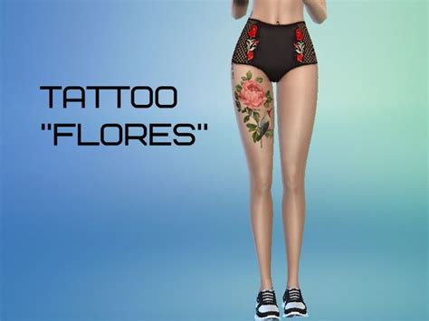 Satas S Tattoo Flores Sims 4 Tattoos Sims 4 Sims 4 Tattoos Cc