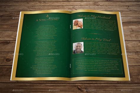 Green Regal Funeral Program Template By Godserv2 Graphicriver