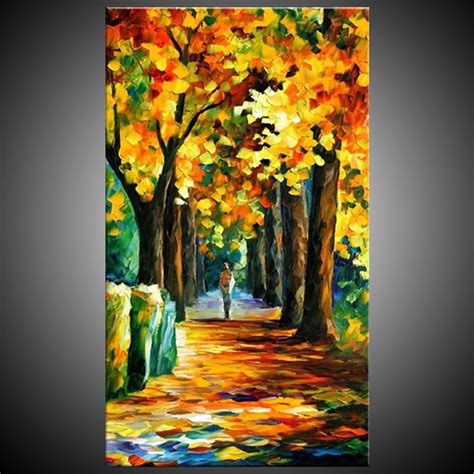 Hand Painted Abstract Trees Landscape Oil Paintings On