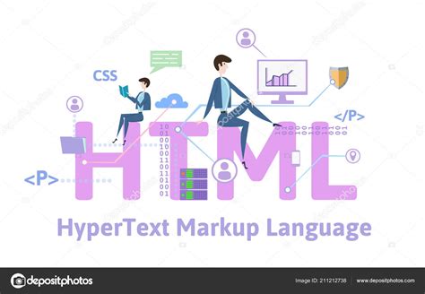 Html Hypertext Markup Language Concept Table With Keywords Letters