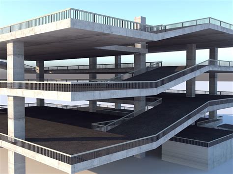 Multi - Storey Car Park - Floor Parking 3D asset | Parking design, Car