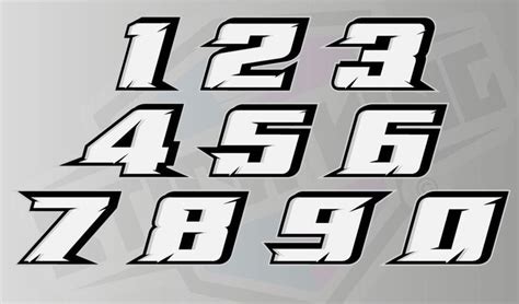 Nascar Race Car Number Fonts Sparkle Luciano