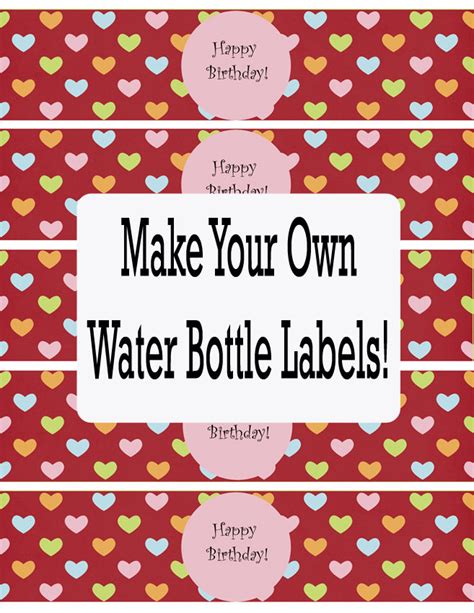 Baby Shower Water Bottle Labels Template