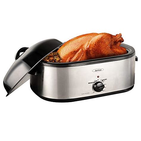 22 quart roaster oven with self basting lid electric turkey roaster oven with removable insert