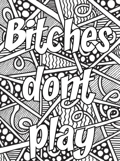 Swear Words Free Printable Coloring Pages For Adults Only Quotes
