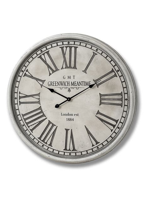 16340 Extra Large Greenwich Grey Wall Clock Interior Flair