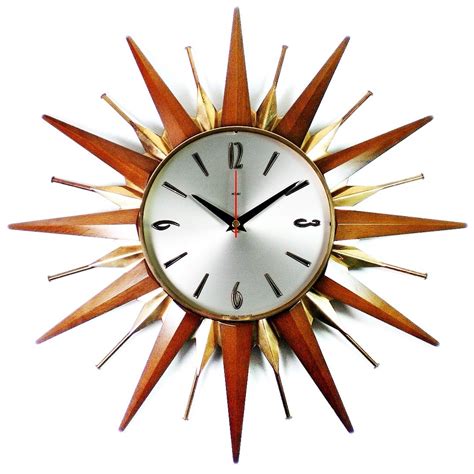 Classic Metamec Sunburst Clock On The Living Room Wall Sunburst
