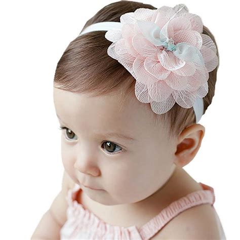 Kawaii Girls Lace Flower Headband For Baby Kids Girl Big Floral Hair