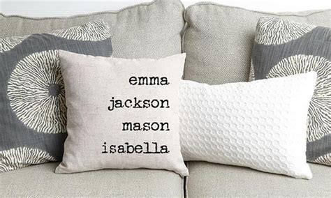 Custom pet photo image personalized throw pillow. Up to 80% Off Personalized Family Name Throw Pillow Covers | Groupon