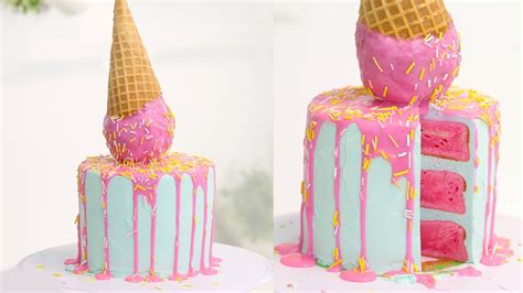 Melting Ice Cream Cake Ice Cream Drip Cake Recipe How To Make An