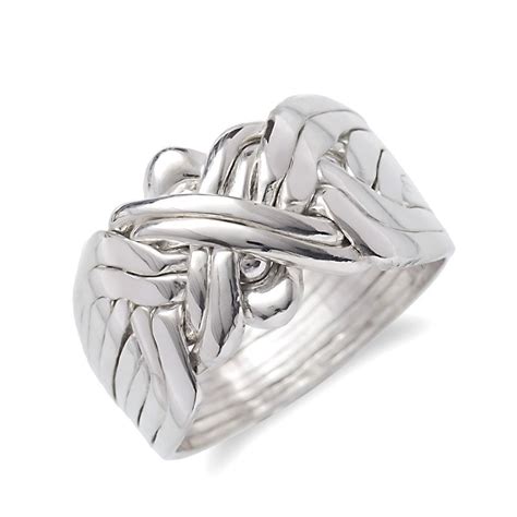 They are available in simple designs as well. 925k Sterling Silver 8 Band Turkish Puzzle Ring - Sizes ...