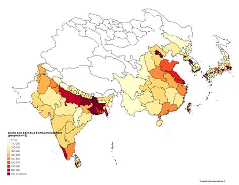 South And East Asia Population Density Maps On The Web