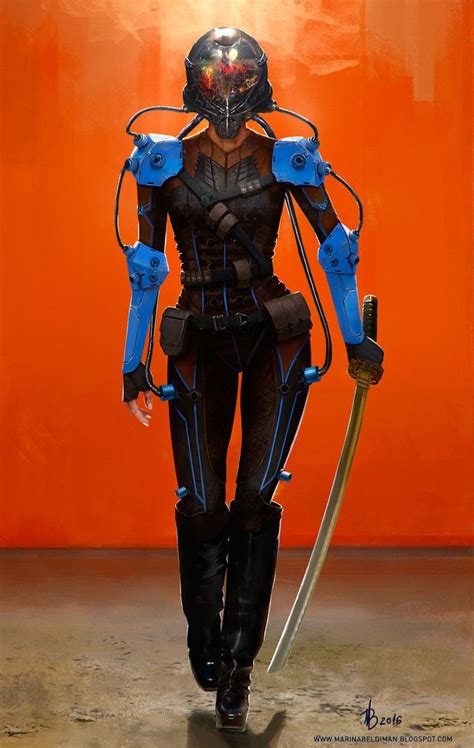 Sci Fi Assasin Marina Beldiman Cyberpunk Character Sci Fi Science Fiction Artwork