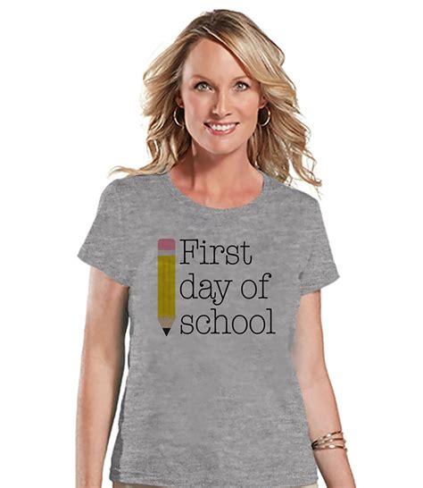 7 Ate 9 Apparel Womens First Day Of School T Shirt