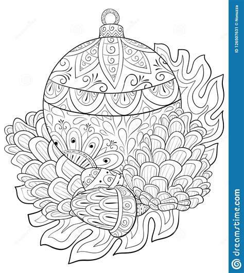 These printable adult coloring pages are for you to find zen amongst beautiful illustrations. Adult Coloring Book,page A Christmas Theme Image With ...