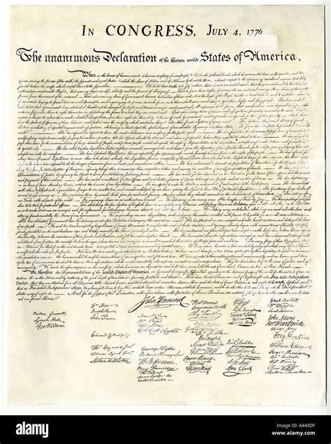 American Declaration Of Independence Hi Res Stock Photography And