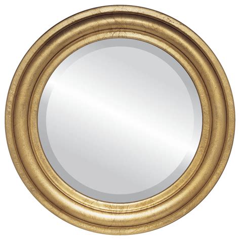 Heritage Round Framed Mirror Gold Leaf Victorian Frames