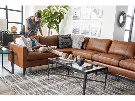 Best Home Furnishings Trafton Leather 6 Seat Sectional Sofa W Chaise