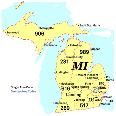 Area Codes In Michigan
