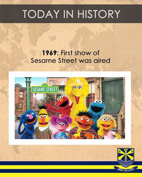 Todayinhistory 1969 First Show Of Sesame Street Was Aired Today In