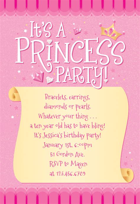 Princess Magic Birthday Invitation Template Free Greetings Island