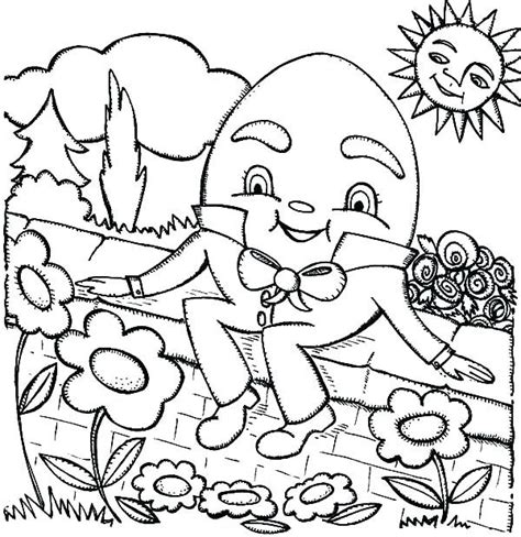 Preschool nursery rhymes coloring pages. humpty dumpty coloring book pages page free | Garden ...