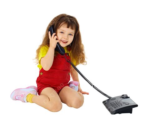 Little Girl Talking On Phone Hair Person Kid Dialogue Png