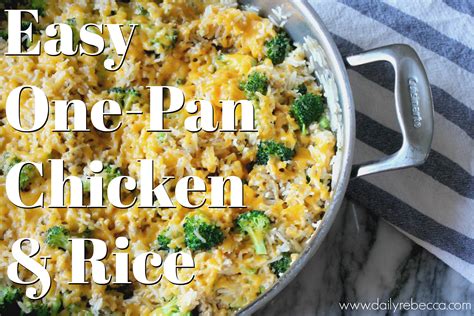 Easy One Pan Chicken And Rice Daily Rebecca