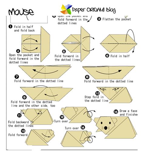 Paper Origami Mouse Origami Paper Origami Guide