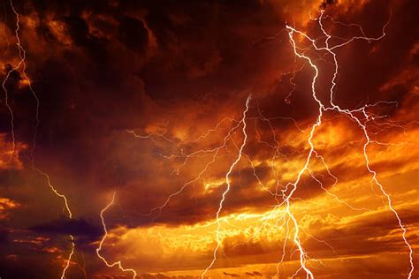 Orange Lightning Stock Photos Pictures And Royalty Free Images Istock