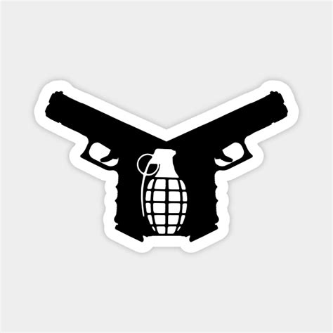 Crossed Guns Logo Crossed Guns Magnet Teepublic