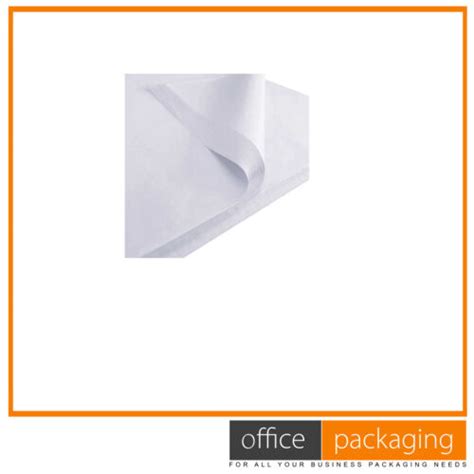 White Acid Free Tissue Paper Packaging Wrap Sheets 375mm X 500mm 18gsm