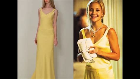 Get him to kneel down and wrap you're legs round his neck! Kate Hudson Yellow Evening Prom Dress in How to Lose a Guy in 10 Days - YouTube