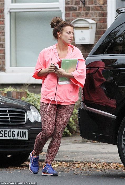 Expectant wag makes a splash as. Coleen Rooney in bizarre leggings as she steps out to run ...
